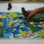 Clase de pintura en técnica mixta en el Taller en Barcelona